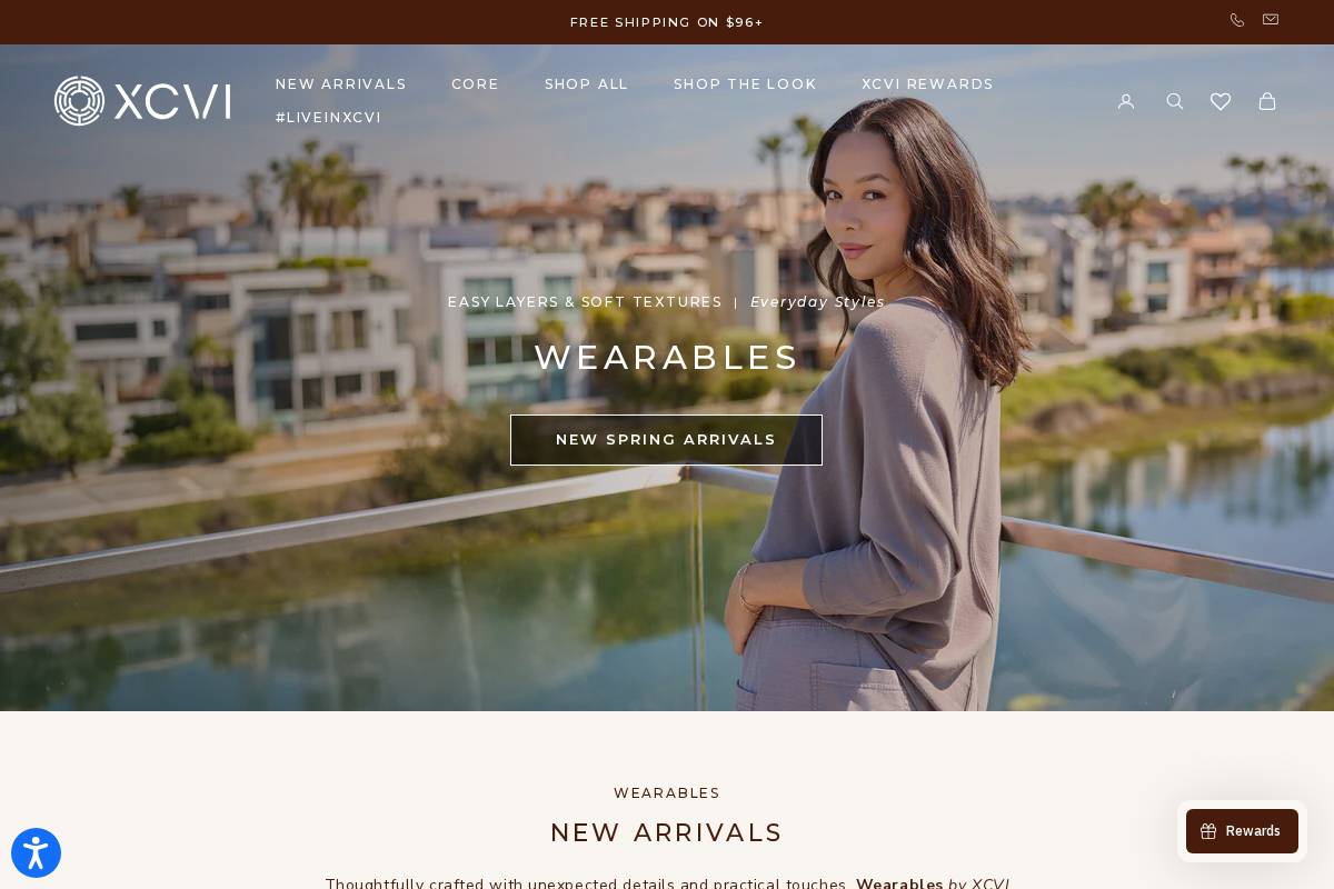 XCVI homepage screenshot