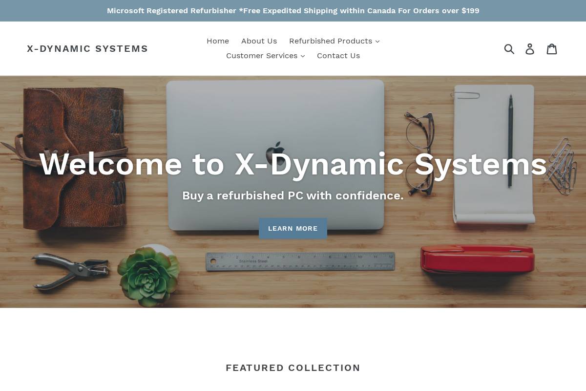 xdynamic.ca homepage screenshot