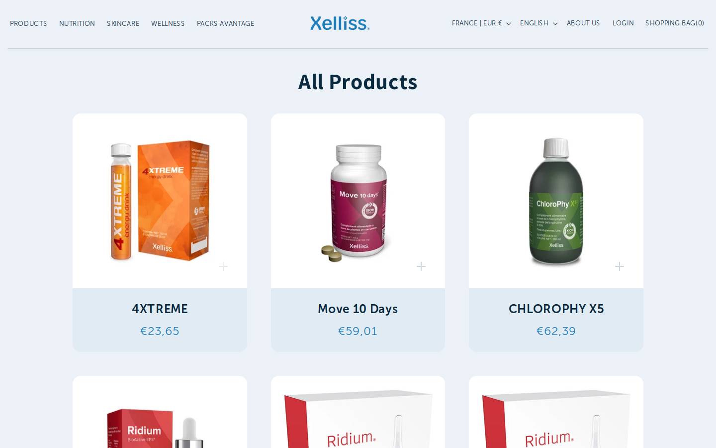 xelliss.com homepage screenshot