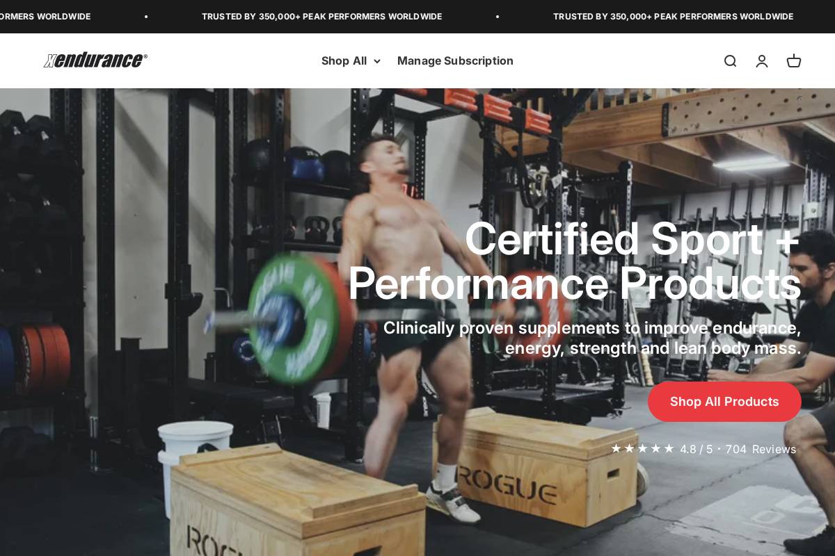 xendurance.co.uk homepage screenshot