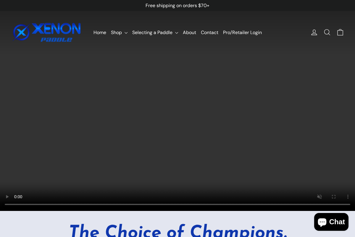 Xenon Paddle homepage screenshot