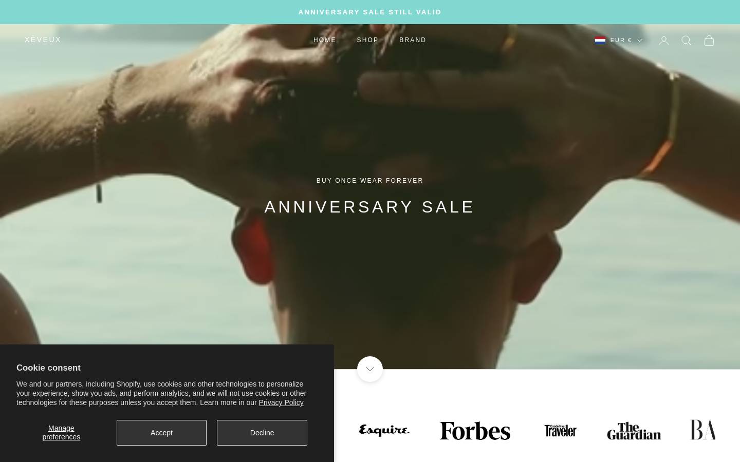 XÈVEUX homepage screenshot