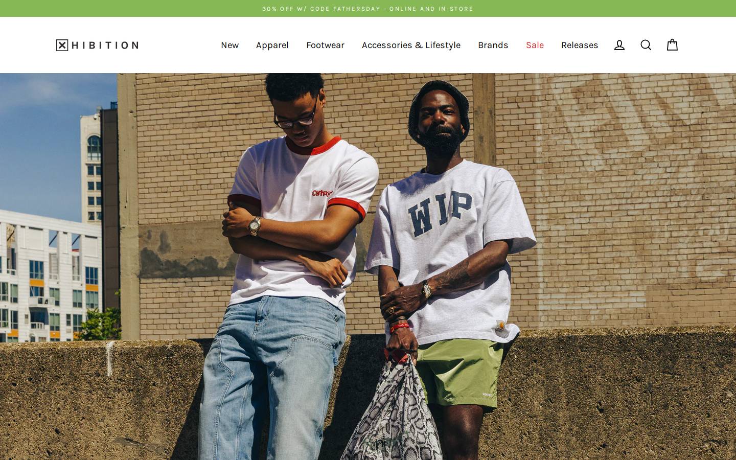 XHIBITION homepage screenshot