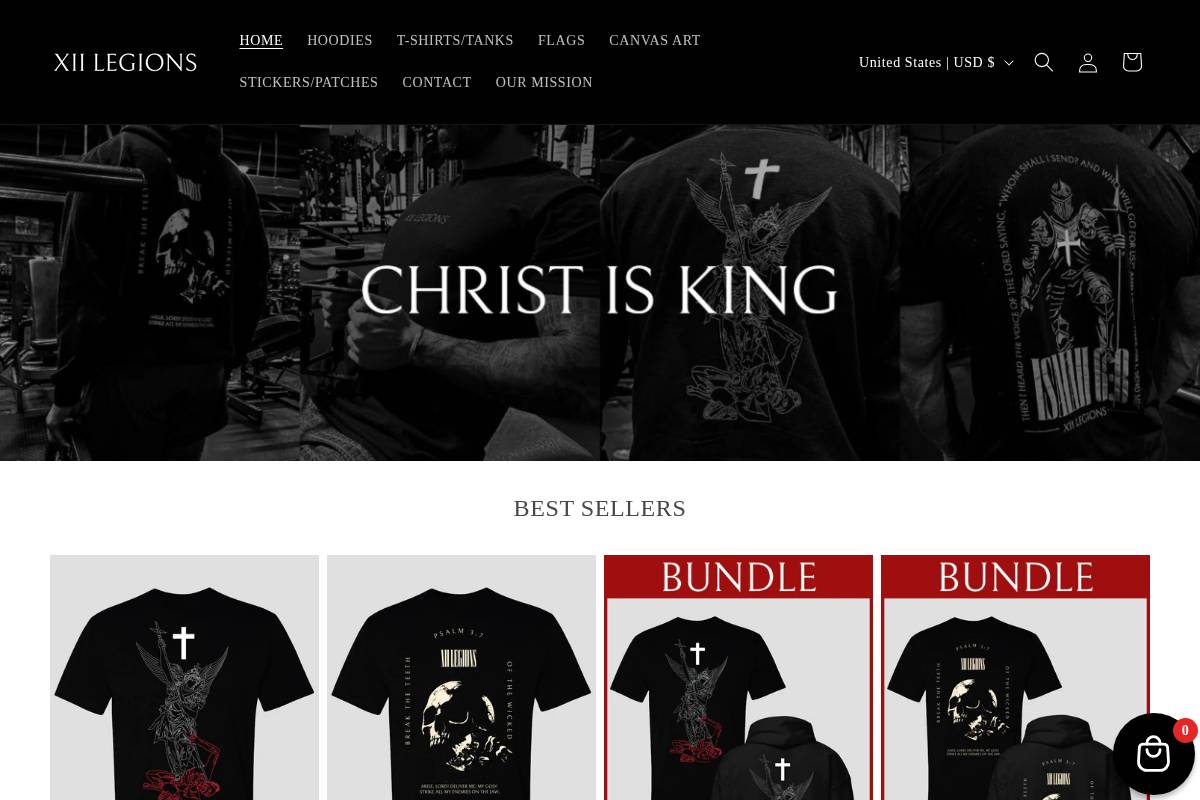 xiilegions.com homepage screenshot
