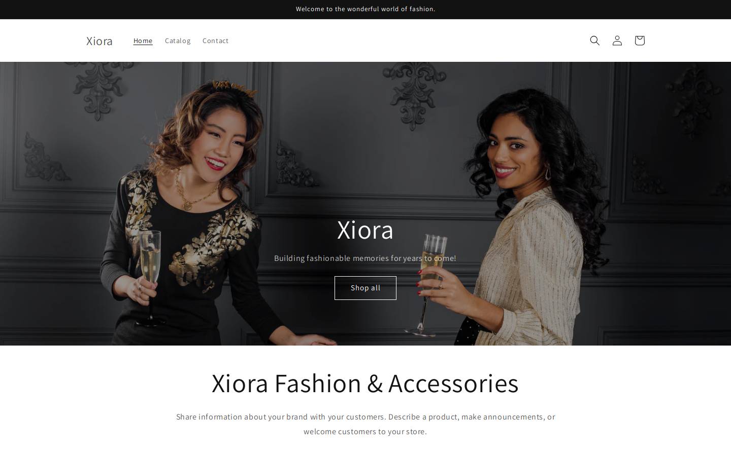 xiora.co homepage screenshot