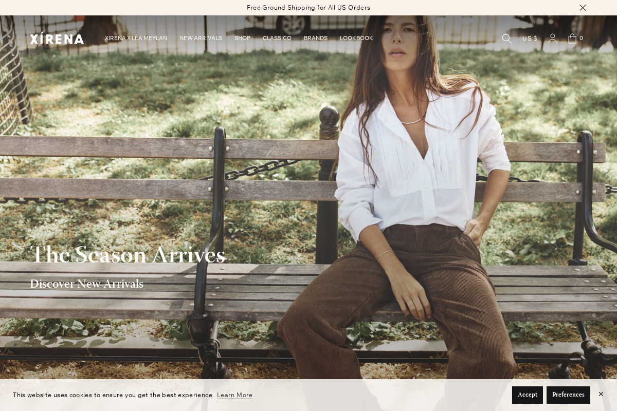 xirena.com homepage screenshot