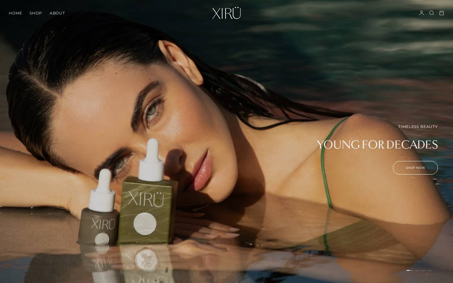 xirubeauty.com homepage screenshot