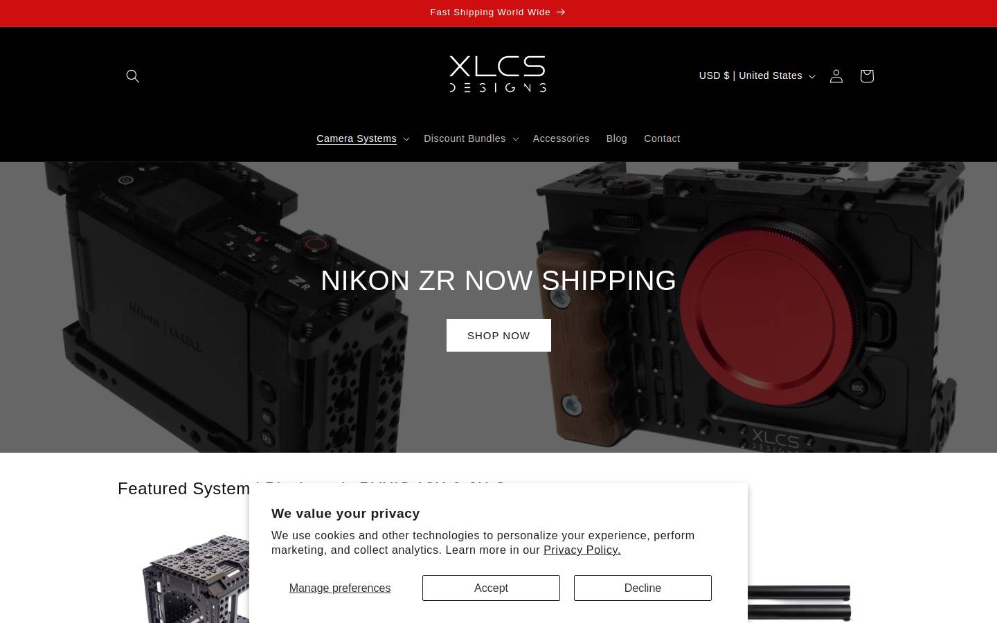 xlcsdesigns.com homepage screenshot