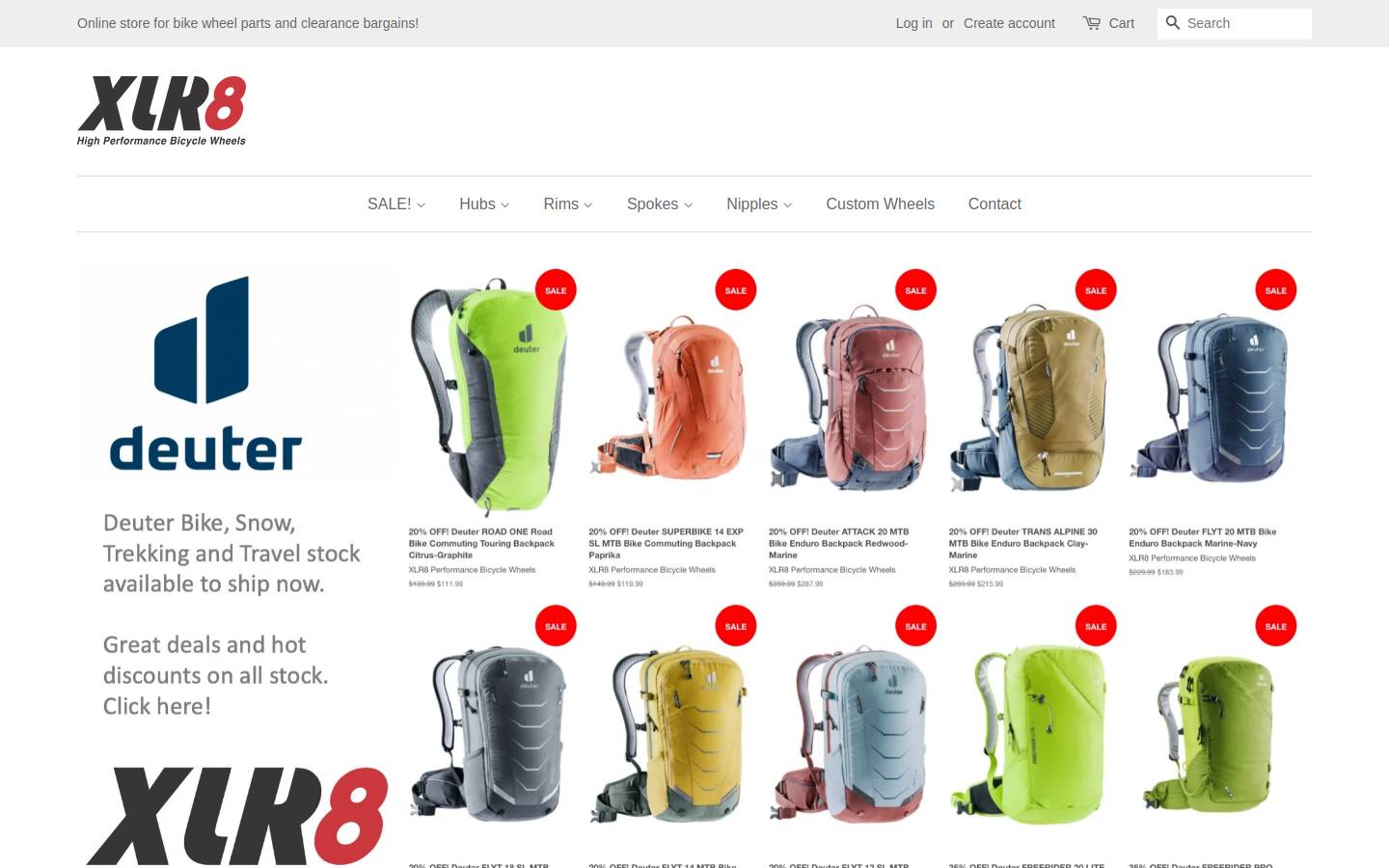 xlr8wheels.com.au homepage screenshot