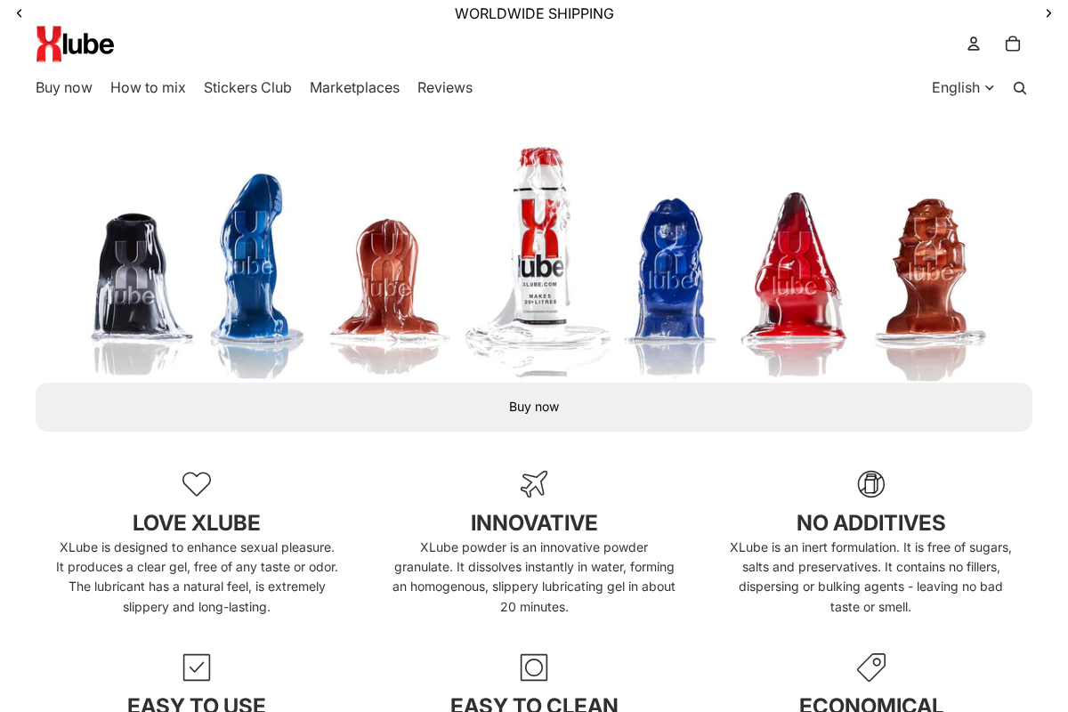 XLube Online Store homepage screenshot