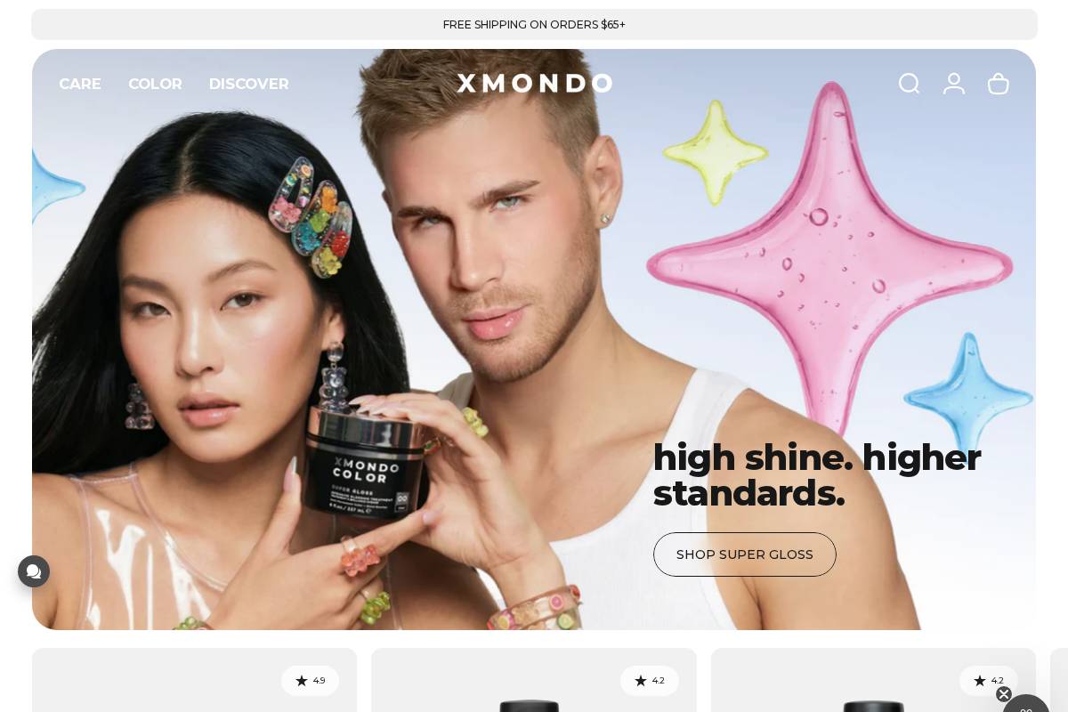 Xmondohair homepage screenshot