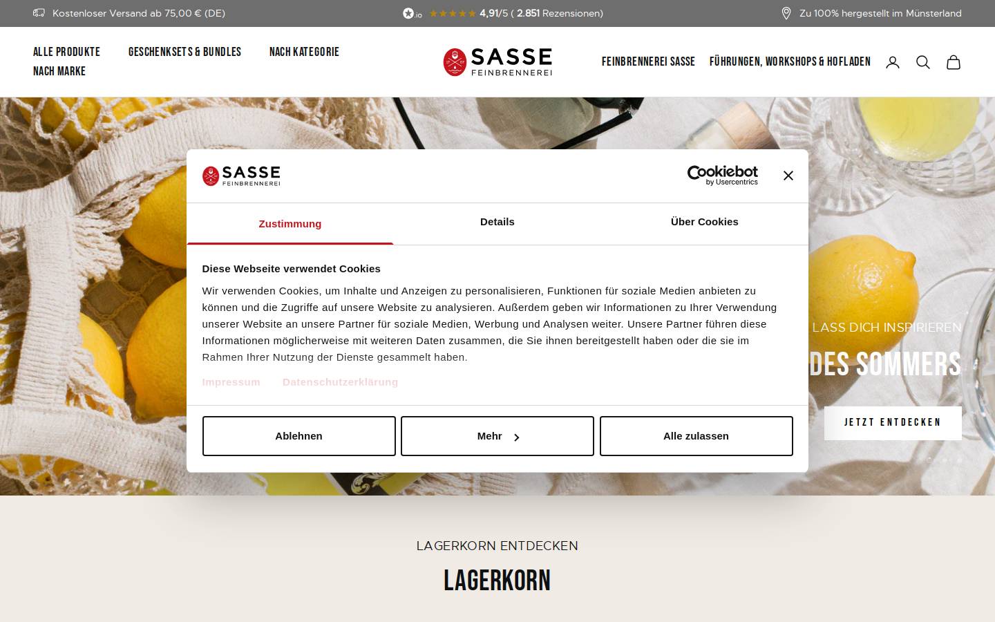 xn--amrie-aperitif-ckb.de homepage screenshot