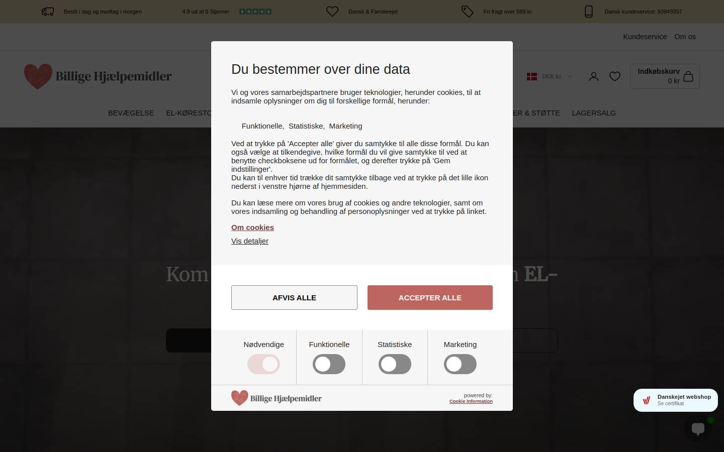 xn--billigehjlpemidler-wub.dk homepage screenshot