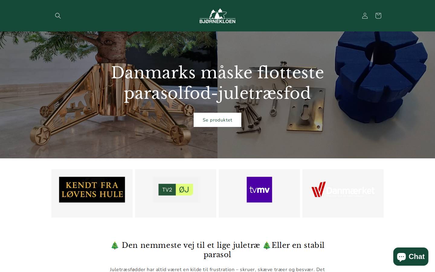 xn--bjrnekloen-1cb.dk homepage screenshot