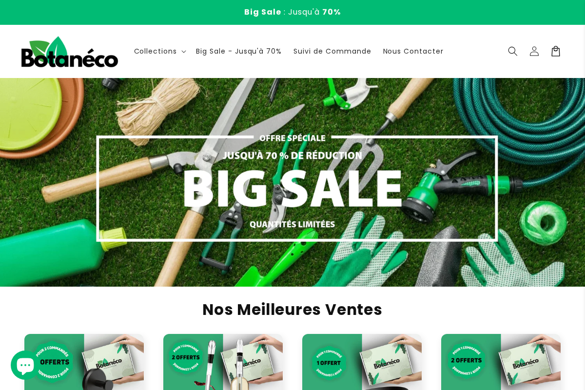 Botanéco homepage screenshot