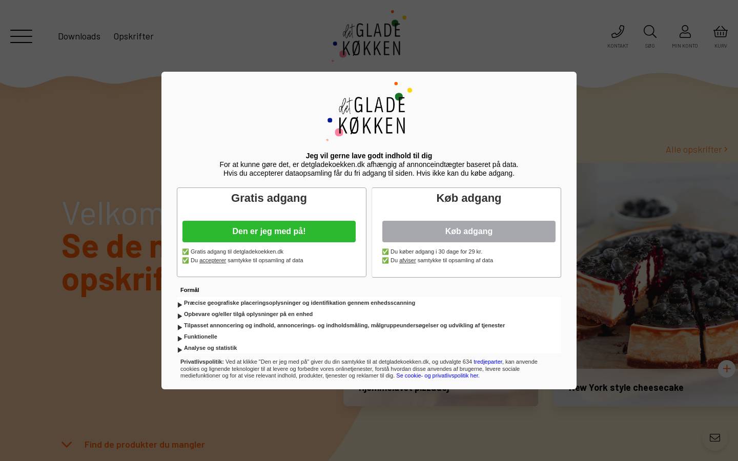 xn--detgladekkken-jnb.dk homepage screenshot