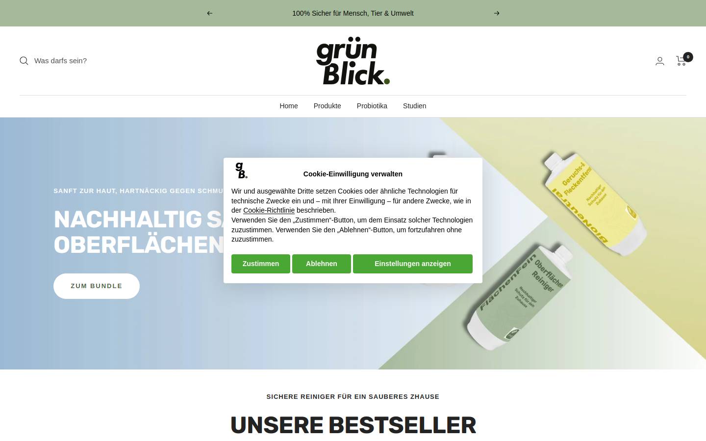 xn--grnblick-75a.de homepage screenshot