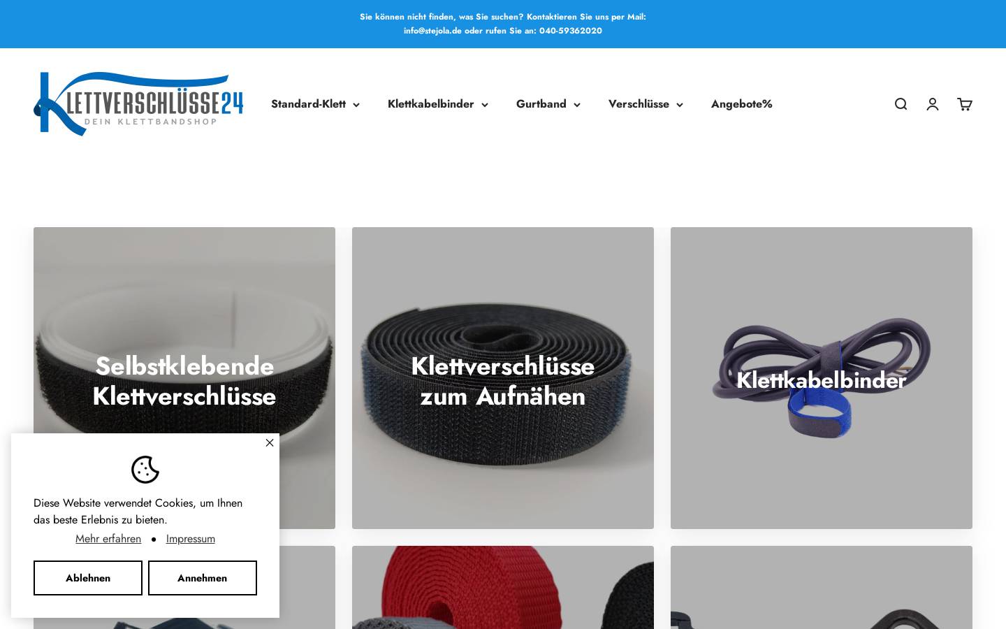 xn--klettverschlsse24-e3b.de homepage screenshot