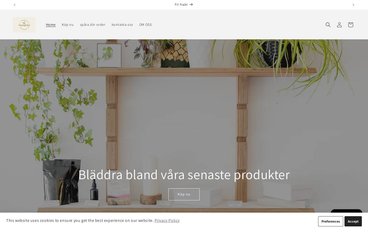 xn--naturligvrd-58a.se homepage screenshot