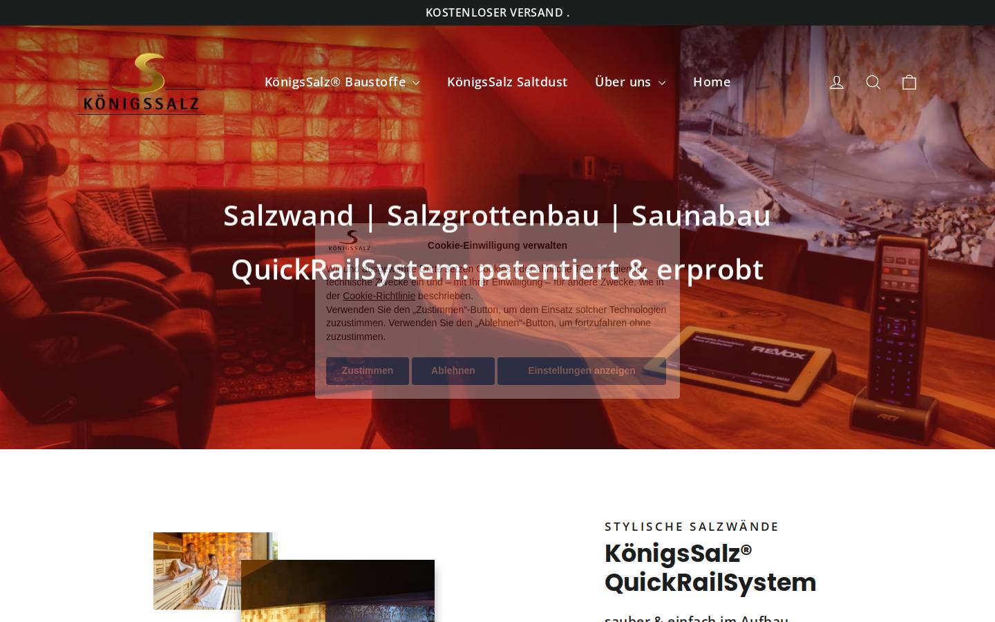 xn--salzwand-baustze-7nb.de homepage screenshot