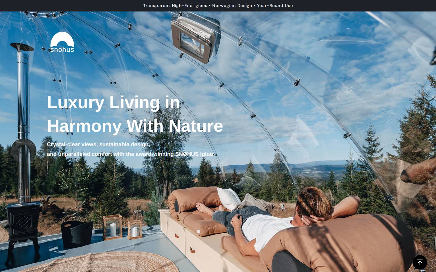 xn--snhus-wua.no homepage screenshot