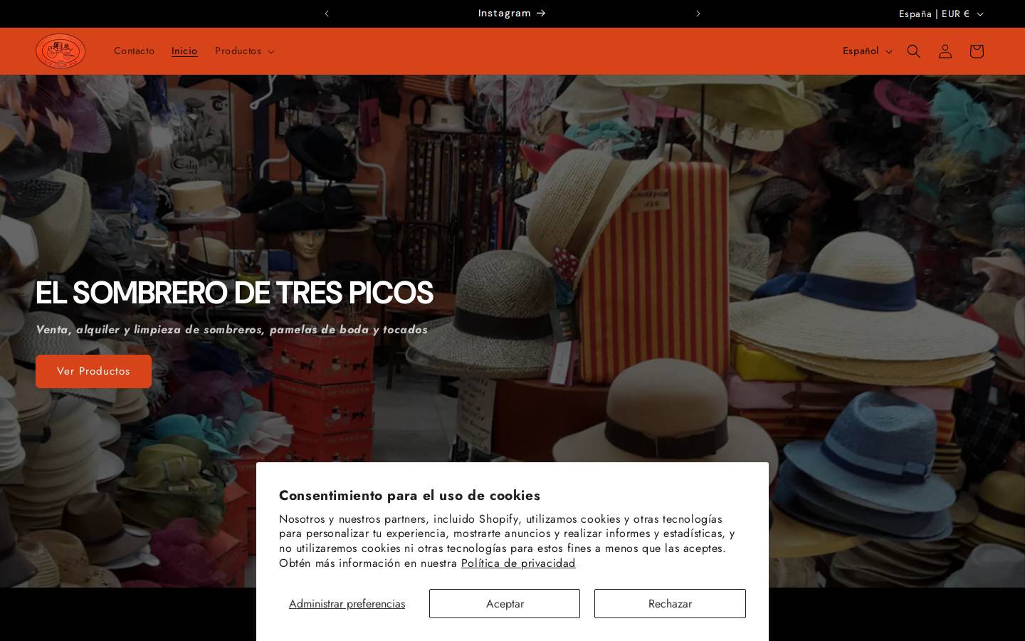 xn--sombrerosdespaa-crb.es homepage screenshot