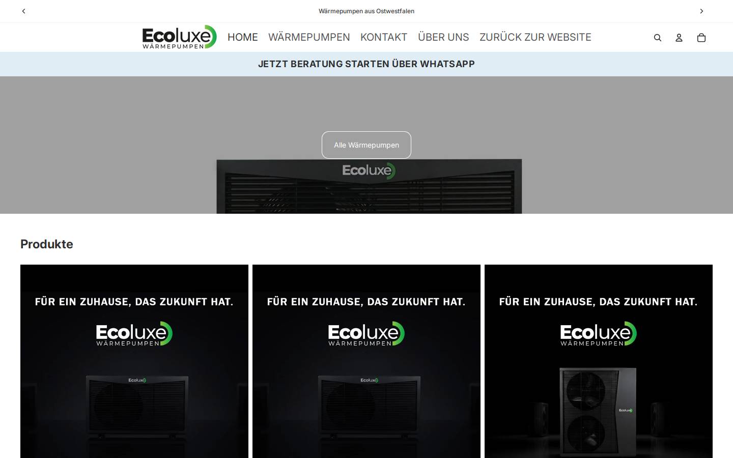 xn--wrmepumpen-q5a.store homepage screenshot
