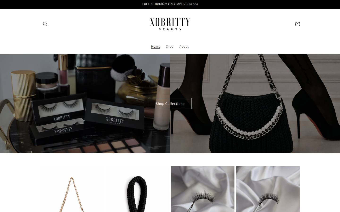 xobrittybeauty.com homepage screenshot