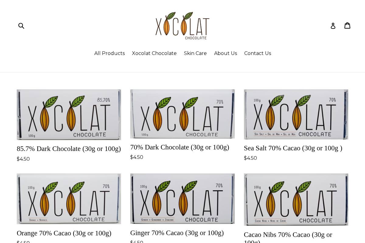 xocolat.ca homepage screenshot