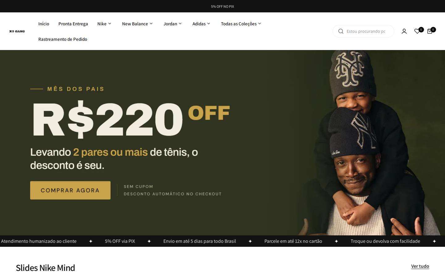 xogangbrazil.com homepage screenshot