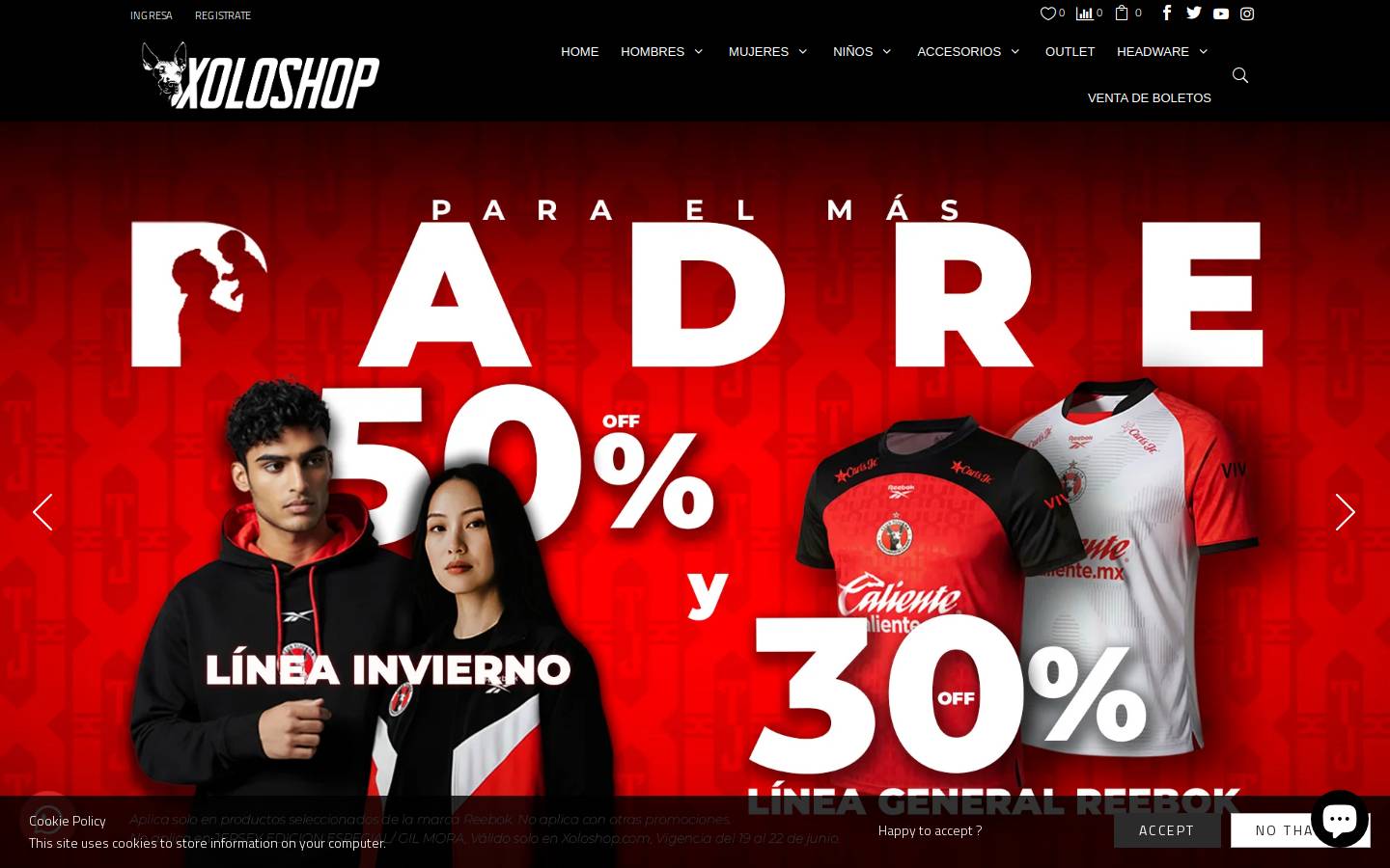 xoloshop.com homepage screenshot