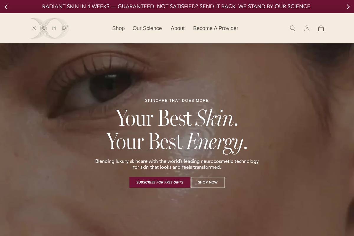 xomdskin.com homepage screenshot