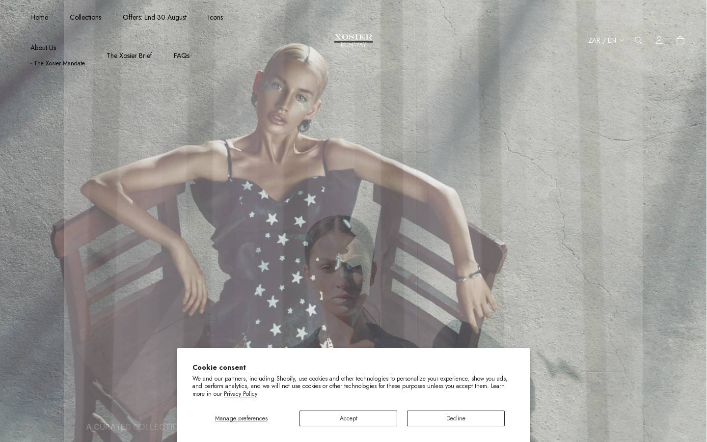 Xosier homepage screenshot