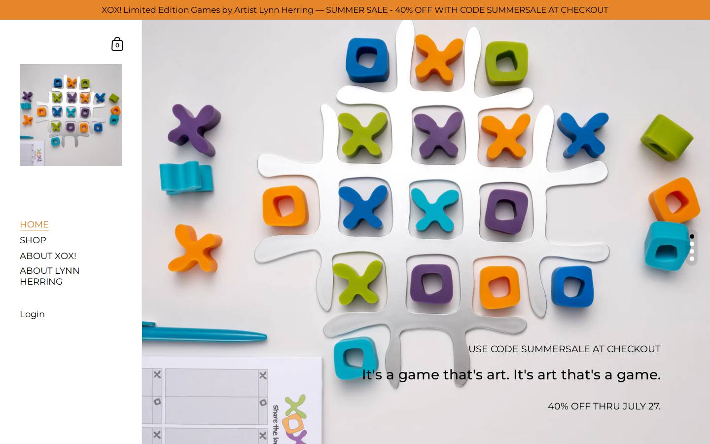 xoxgame.com homepage screenshot