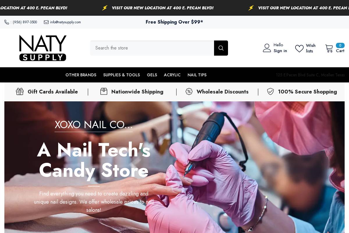 xoxonailcompany.com homepage screenshot