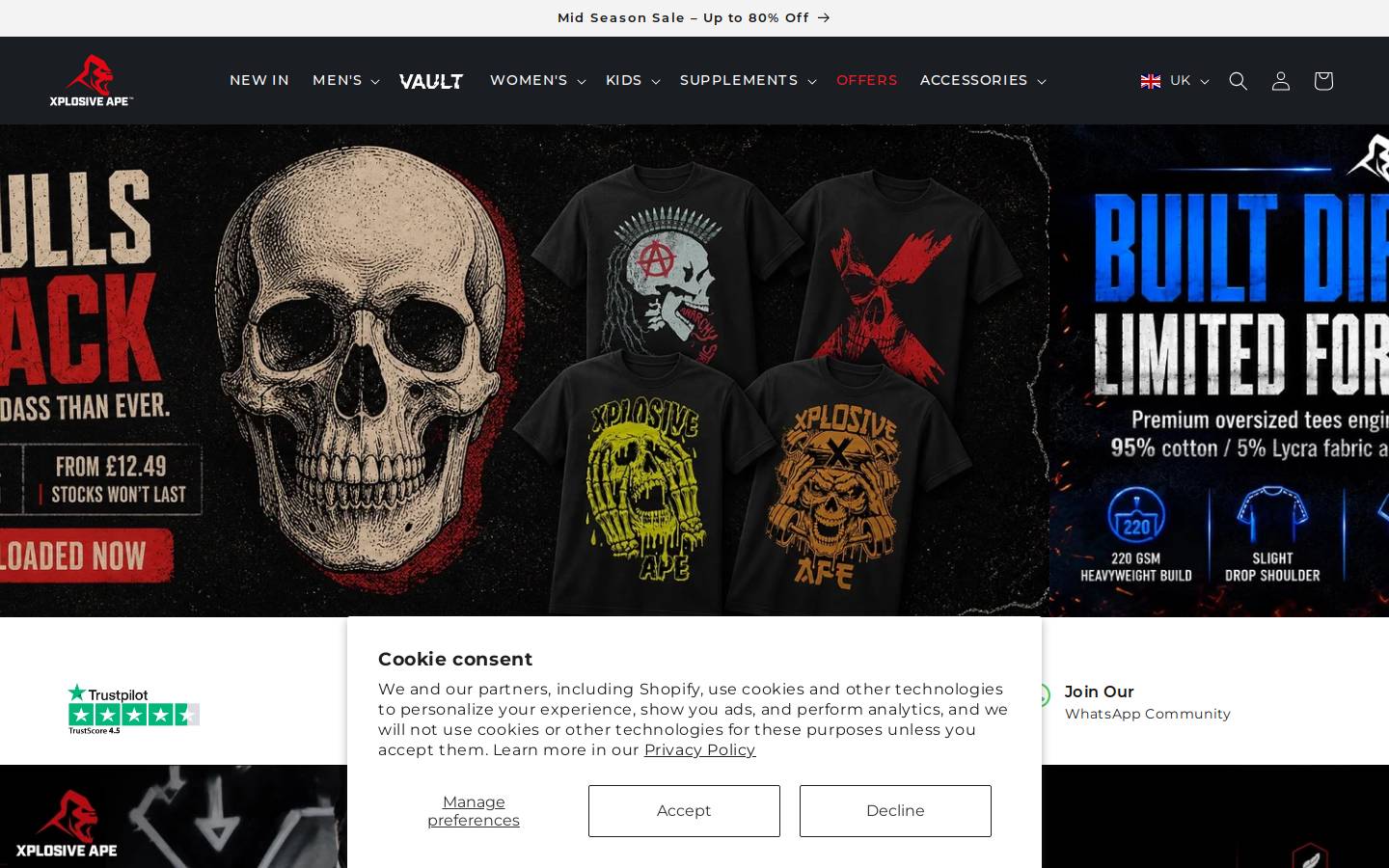 Xplosive Ape homepage screenshot