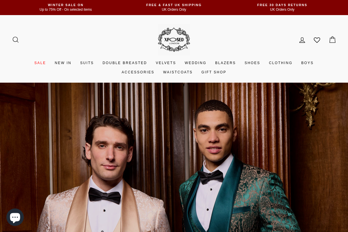 XPOSED London homepage screenshot