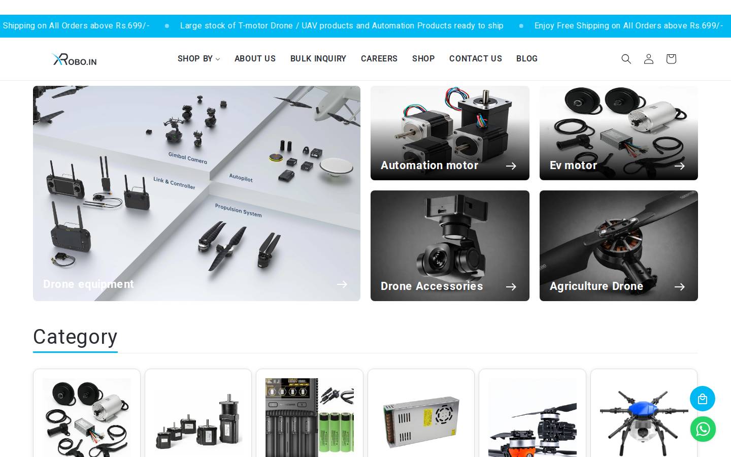 xrobo.in homepage screenshot
