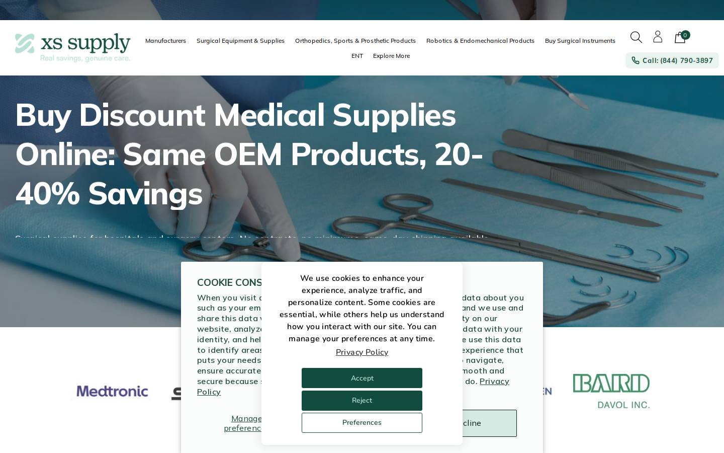 xs-supply.com homepage screenshot