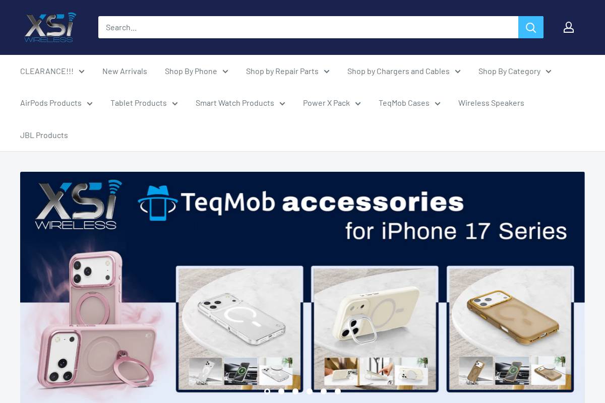 cell phone accessories wholesale homepage screenshot