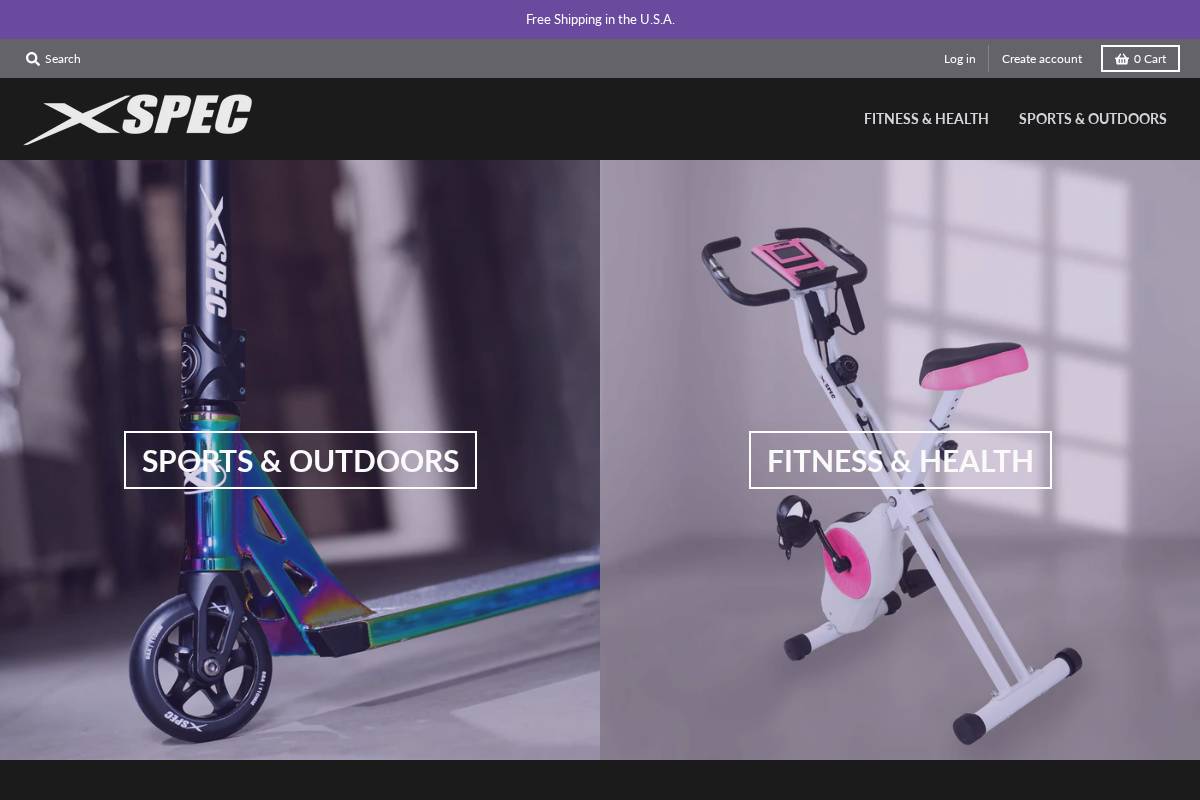xspecgear.com homepage screenshot