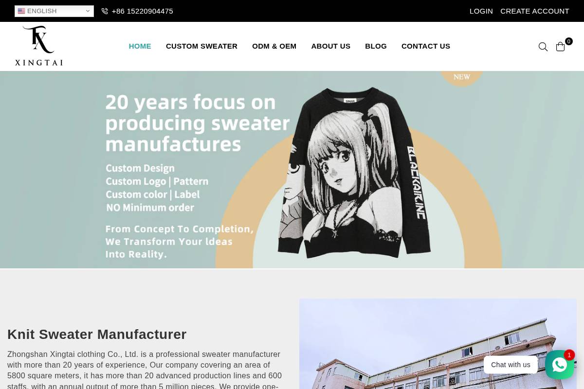 xtclothes.com homepage screenshot