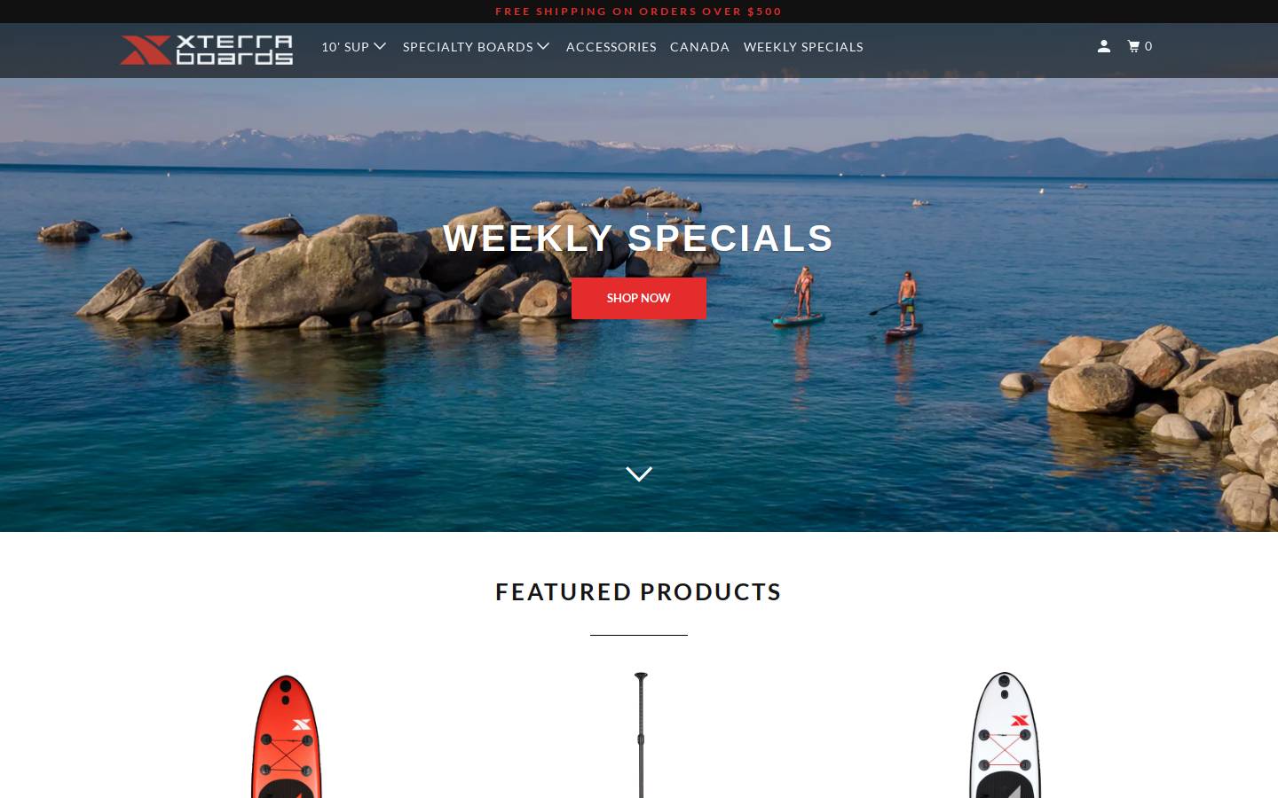xterraboards.com homepage screenshot