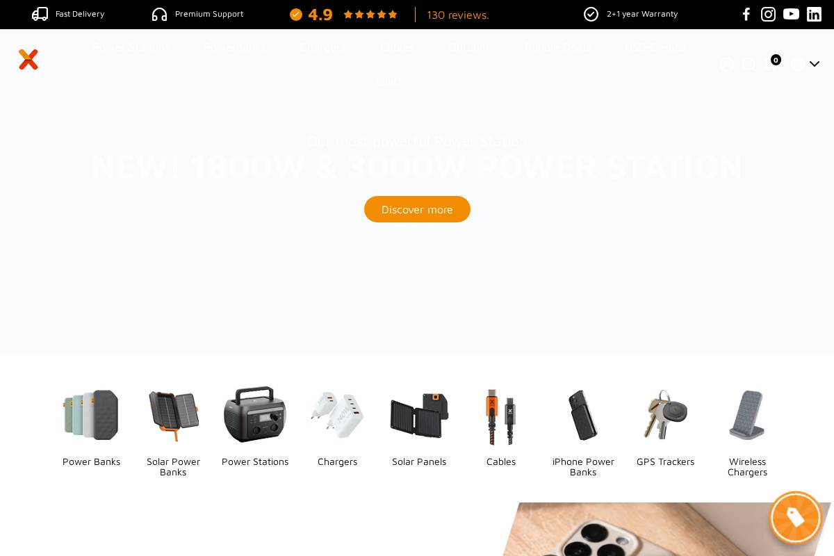 Xtorm by A-solar homepage screenshot