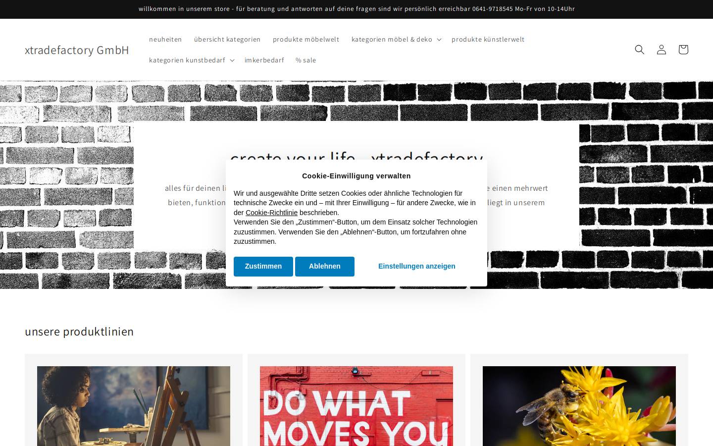 xtradefactory homepage screenshot