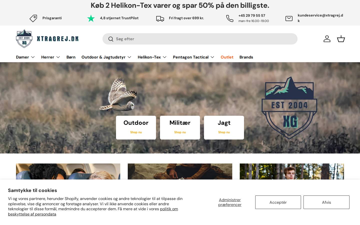 XtraGrej.dk homepage screenshot