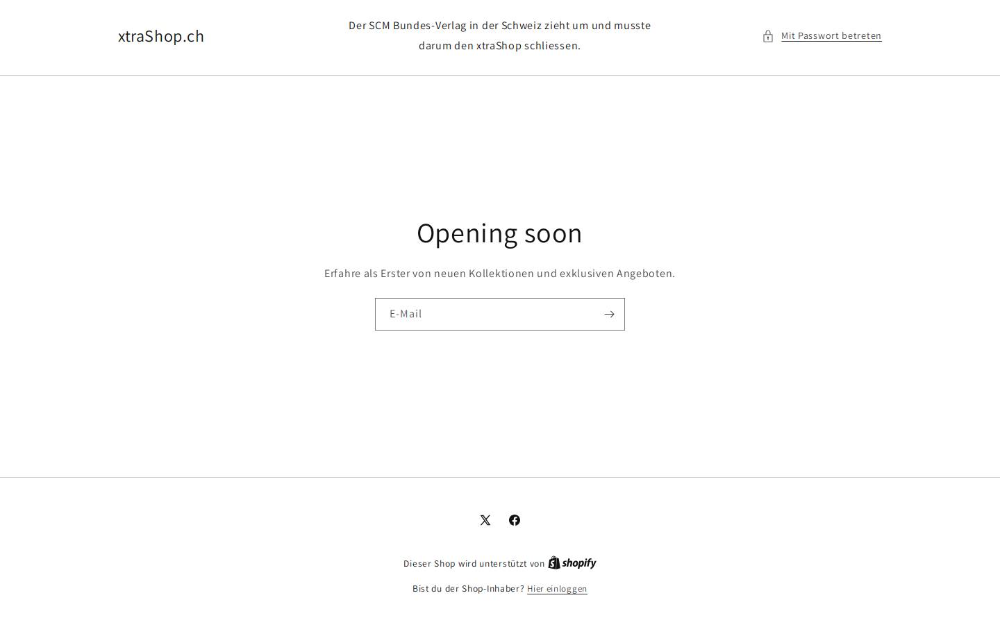 xtrashop.ch homepage screenshot
