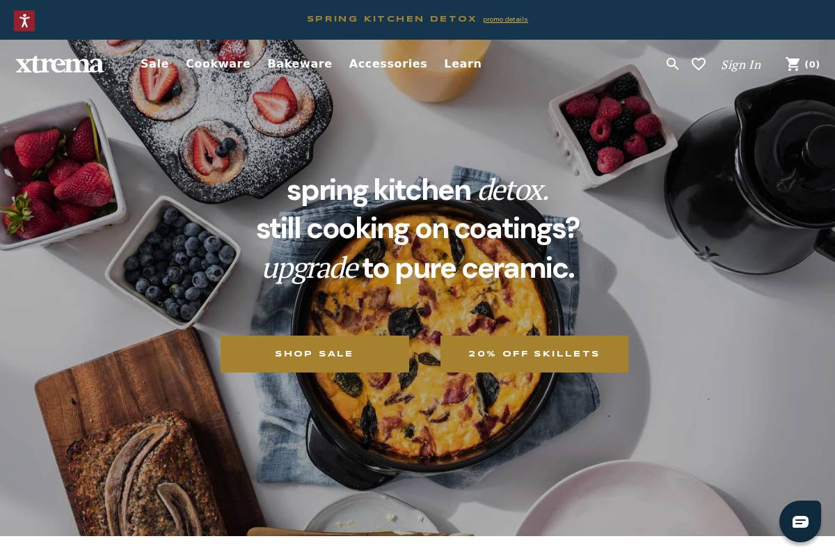 Xtrema homepage screenshot