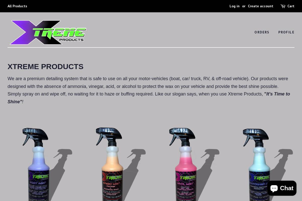 xtremeproducts.net homepage screenshot