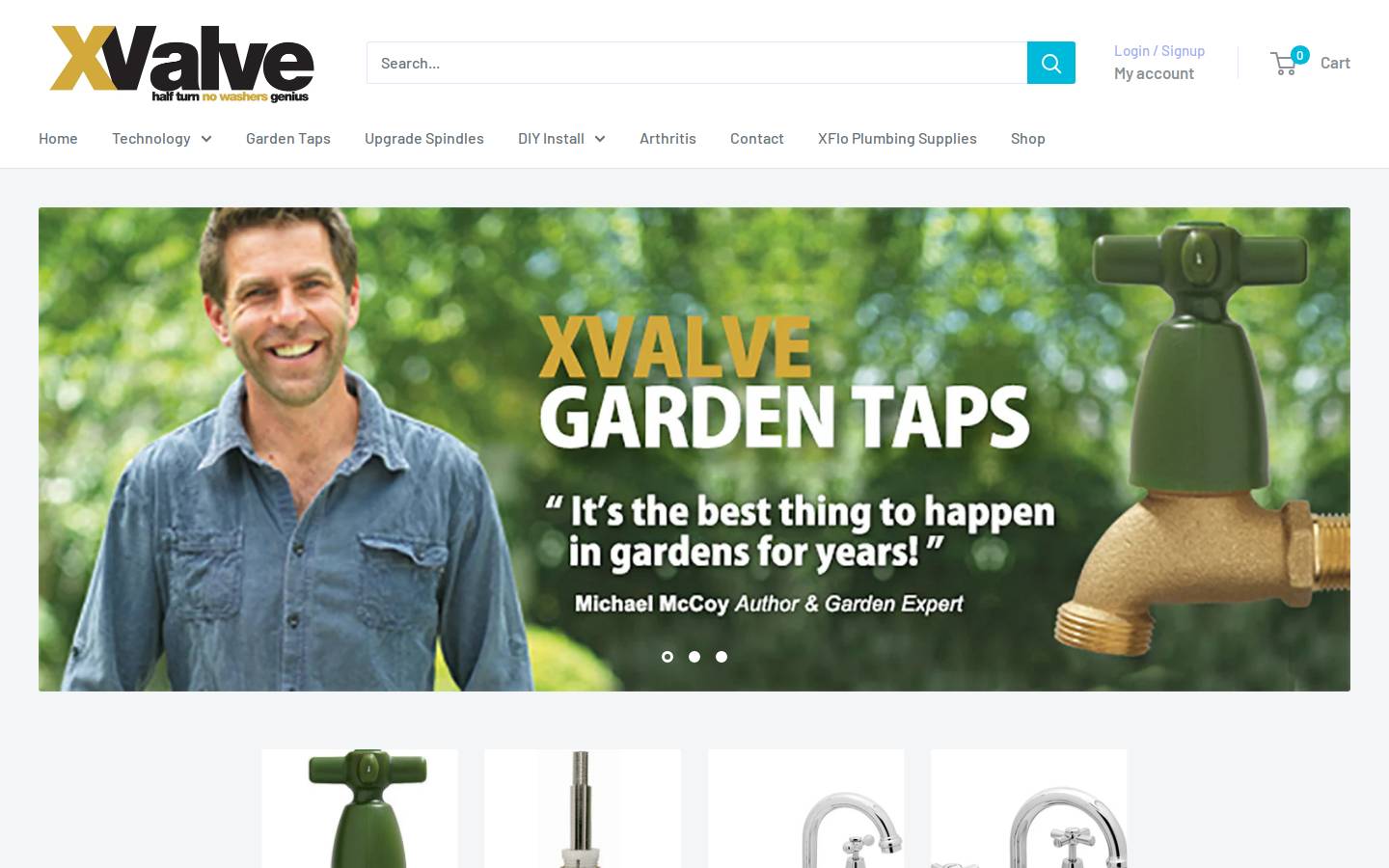 xvalve.com.au homepage screenshot